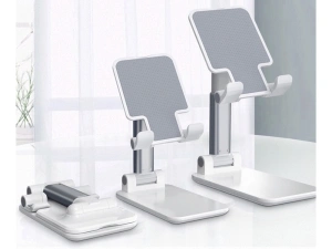Suport pliabil universal pentru telefoane si tablete de pana la 10 inch - Alb - Img 6