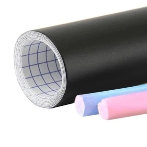 Tabla de scris pentru copii, tip autocolant Negru pentru perete 45x200 cm,crete incluse - Img 2