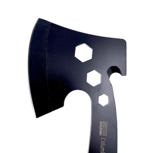 Topor multifunctional, pentru camping, drumetii, 30 cm, portocaliu, husa inclusa - Img 5
