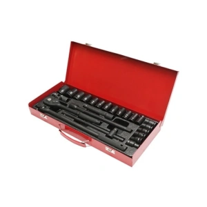 Trusa chei tubulare 1/2 24 piese cu clichet, bara T culisanta, extensii si tubulare 8-32mm pentru mecanica auto si reparatii