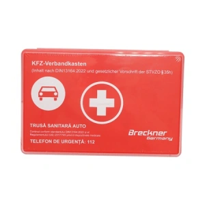 Trusa sanitara auto de prim ajutor - complet echipata, conform standardelor actuale, ideal pentru siguranța rutiera si interventii rapide