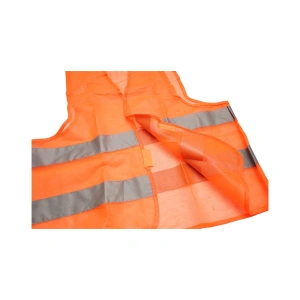 Vesta reflectorizanta portocalie pentru siguranta rutiera, vizibilitate ridicata, marime universala, obligatorie pentru autoturisme, camioane si activitati outdoor - Img 4