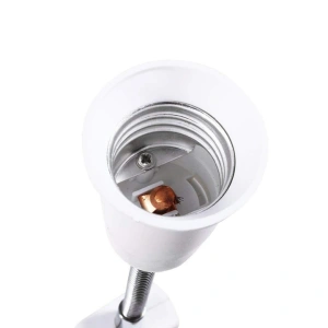 Adaptor dulie E27 cu intrerupator fara fir, convertor pentru becuri LED, reglabil 360 grade, usor de instalat, pentru bucatarie, sufragerie, restaurante si cafenele, plastic, alb - Img 3