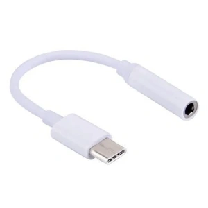 Adaptor USB C - Jack 3.5 mm 11 cm - Alb - Img 2