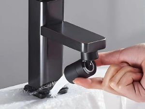 Aerator rotativ reglabil pentru robinet, universal, cap pivotant 360°, economisire apa, pentru bucatarie si baie - Img 5