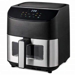 Air Fryer 6L cu fereastra de vizualizare, 1500W, 8 programe inteligente, panou tactil digital, temperatura reglabila 80-200°C, negru - Img 6