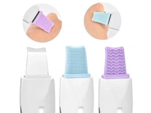 Aparat ingrijire faciala, lifting, curatare piele, cu 2 capete de silicon incluse - Alb - Img 3