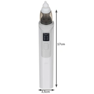 Aspirator nazal electric pentru bebelusi,cu capact de silicon si cablu incarcare inclus - Alb - Img 2