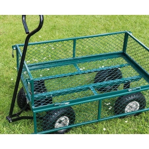 Carucior de gradina cu laterale rabatabile sarcina max 250 kg + husa textil - Img 4