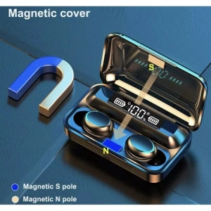 Casti Bluetooth TWS Wireless KD-M8, In ear, Conexiune Universala - Negru - Img 3