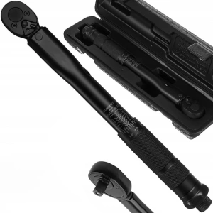 Cheie dinamometrica 1/4, cuplu reglabil 2-24 Nm, lungime ajustabila 25-27 cm, otel, husa inclusa