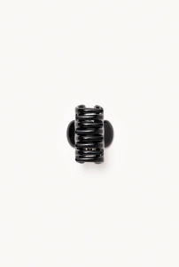 Clema par mini neagra 2 cm plastic cu arc metalic accesoriu elegant 1 bucata - Img 4