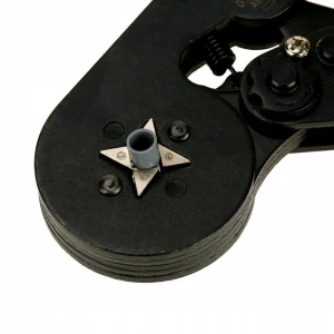 Cleste profesional pentru sertizare conectori electrici tip tub capat AWG 0.25-10 mm², manere ergonomice antialunecare - Img 5