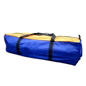 Cort camping cu plasa anti insecte,pentru 2-3 persoane,190x190x123 cm - Albastru/Portocaliu - Img 3