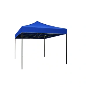Cort Pavilion 3x3m Albastru Pliabil Cadru Metal pentru Curte, Gradina, Evenimente