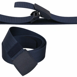 Curea barbati din nylon ajustabila, design fara gauri, catarama din plastic rezistent, 120 cm, albastru inchis - confort, rezistenta si stil modern - Img 6