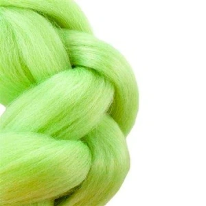 Extensie sintetica,par colorat pentru copii,lungime 60 cm - Verde - Img 4