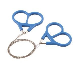 Fierastrau portabil din sarma otel pentru camping si supravietuire, lungime 70 cm, manere ergonomice plastic