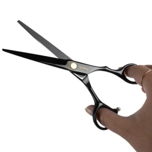 Foarfeca de tuns, otel inoxidabil, lungime 17 cm, maner ergonomic, negru - Img 6