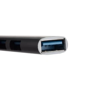 Hub pentru transfer date cu 4 porturi USB 3.0 si 2.0, carcasa din aluminiu, gri, compact, 9 x 1.7 x 0.9 cm - Img 10