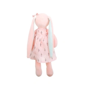 Iepuras de plus roz, rochie detasabila, 35 cm, material moale, jucarie pentru copii, confort, siguranta si dezvoltarea imaginatiei - Img 6