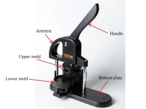Masina de facut insigne 58 mm, kit complet 100 piese, matrita inclusa, ideal pentru branding, activitati creative si proiecte DIY - Img 6