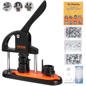 Masina de productie a insignelor, dispozitiv 25 mm, kit complet cu 500 piese, maner ergonomic, ideal pentru personalizare, branding, ateliere creative si activitati DIY - Img 1
