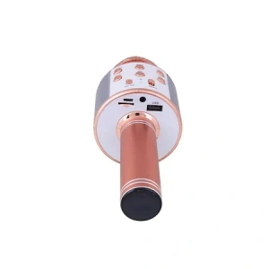 Microfon Bluetooth pentru copii,karaoke,boxa,cablu incarcare USB - Argintiu - Img 7