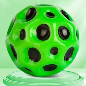 Minge antistres, saltareata, jucarie pentru copii, poliuretan, diametru 6.6 cm, elastica, rezistenta, verde - Img 9