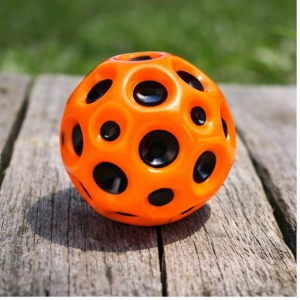 Minge antistres, saltareata, jucarie pentru copii, poliuretan, diametru 6.6 cm, elastica, portocaliu - Img 2