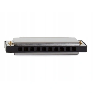 Muzicuta neagra argintie 10 x 2.8 x 2 cm, diatonica cu 10 gauri, acordaj Do, cu cutie de protectie, instrument muzical pentru copii si adulti - Img 12