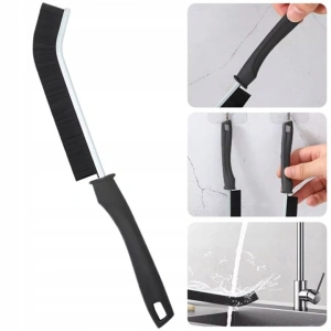 Perie pentru curatare spatii inguste, greu accesibile, maner ergonomic, diverse suprafete, plastic, 23 x 2 cm, negru - Img 3