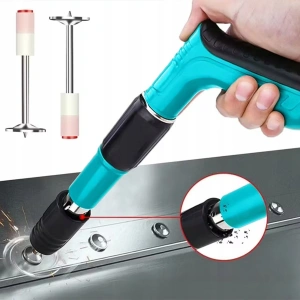 Pistol manual pentru batut cuie in beton, otel si lemn, reglaj putere, 200 cuie incluse, valiza transport si accesorii protectie - Img 5