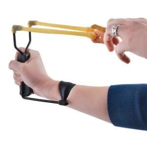 Prastie din cauciuc rezistent pentru copii,maner ergonomic, cu suport pentru brat - Negru - Img 2