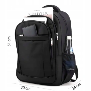 Rucsac multifunctional, impermeabil, pentru laptop cu diagonala 15.6", bretele reglabile, poliester, unisex, 51 x 30 x 24 cm, negru - Img 5
