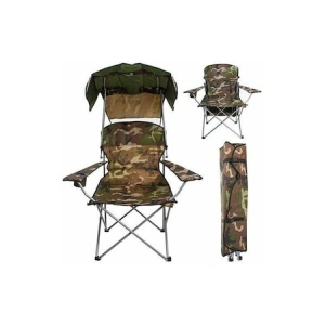 Scaun pliabil,acoperit,pentru camping,pescuit,din metal,sarcina maxima 120 kg - Camuflaj - Img 2