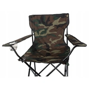 Scaun pliabil pentru camping,pescuit,din metal,sarcina maxima 120 kg - Camuflaj - Img 3