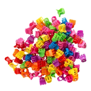 Set 100 cleme par mici colorate, model compact, prindere puternica, arc metalic rezistent, pentru coafuri rapide si zilnice - Img 1