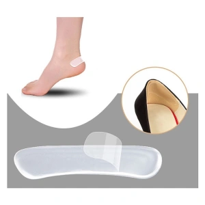 Set 2 branturi cu pernite de calcai, pentru pantofi cu toc, silicon transparente, marime universala, confort ridicat si fixare autoadeziva - Img 3