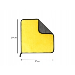 Set 3 prosoape din microfibra, absorbante si cu uscare rapida, 30 x 30 cm, gri/galben - pentru curatenie eficienta, fara urme si fara zgarieturi - Img 8