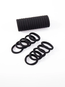 Set accesorii par negre, 26 elastice textile, 40 elastice cauciuc si 5 cleme mini, organizator compartimentat - Img 2