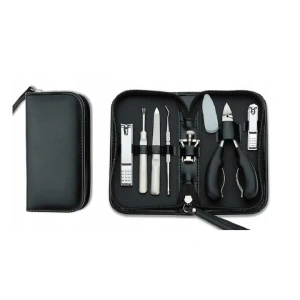 Set elegant de manichiură și pedichiură, cu husă neagră pentru depozitare - 7 accesorii de îngrijire completă, pentru unghii perfecte oriunde - Img 6