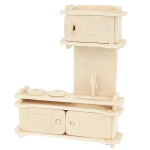 Set mobilier din lemn pentru casuta papusilor, 34 obiecte de mobilier, 175 elemente - Img 5