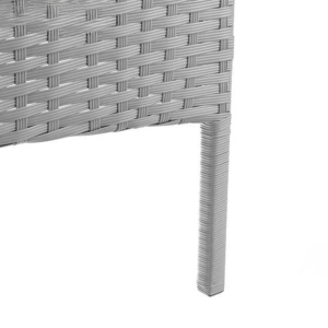 Set mobilier gradina ratan gri deschis cu canapea 2 locuri, 2 fotolii si masa sticla, perne incluse, rezistent exterior - Img 11