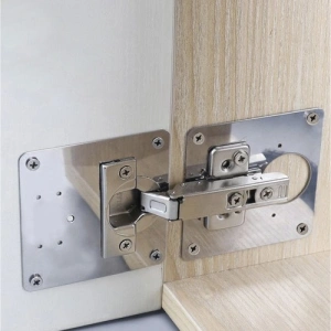 Set universal pentru consolidarea balamalelor de mobilier, 4 placi inox 9 x 9 cm, reparatie rapida pentru dulapuri si usi - Img 7