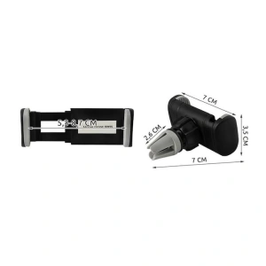 Suport auto pentru telefon, reglabil, prindere pe aeroterma, rotire 360°, compatibil universal, design compact, negru - Img 10