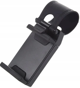 Suport auto universal telefon din silicon prindere pe volan - Rosu - Img 2