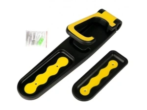 Suport pentru bicicleta, montare pe perete, 35 cm, negru/galben