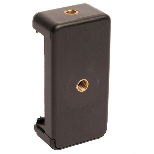 Suport telefon cu prindere pe arcuri, cap cu bila rotativ 360° si surub de blocare, deschidere 5.5-8 cm, montura 1/4 inch, ABS si metal, negru - Img 4