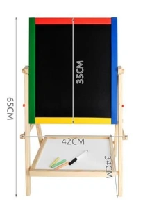Tabla magnetica cu 2 fete de scris,pentru copii,inaltime maxima 65 cm,accesorii incluse - Img 4